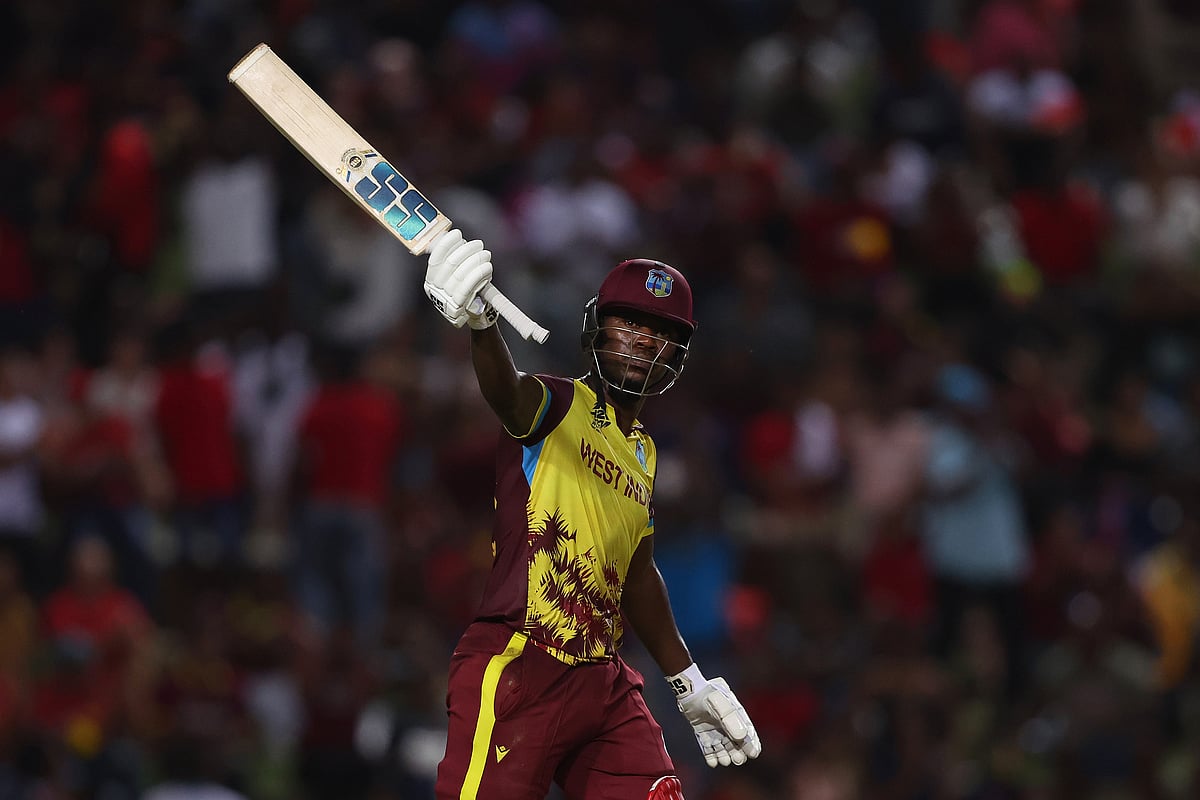 Sherfane Rutherford scored 68 not out to help West Indies beat New Zealand at the T20 World Cup.