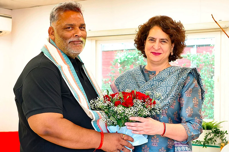 Priyanka Gandhi with Pappu Yadav