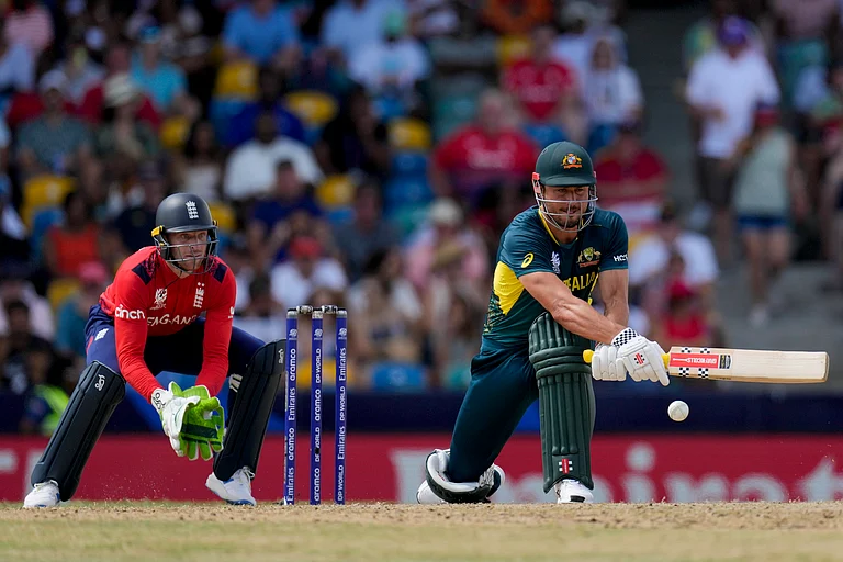Stoinis attemps to play a reverse sweep. - Ricardo Mazalan/AP