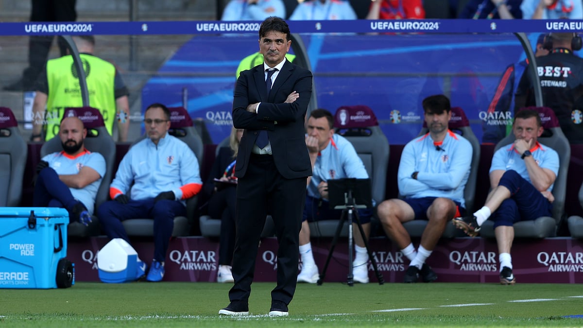 Zlatko Dalic cut a frustrated figure in Croatia's defeat to Spain - null