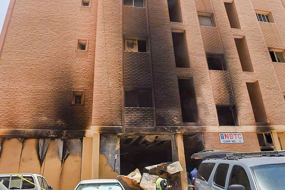 | Photo: PTI : Kuwait fire tragedy