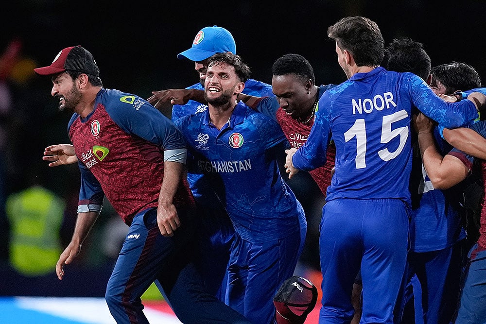 Photo: AP/Ramon Espinosa : T20 Cricket WCup Afghanistan Australia