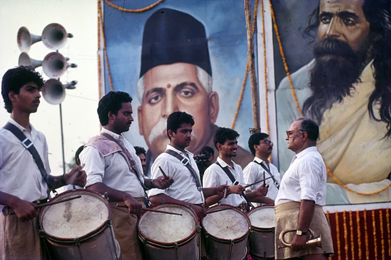 RSS Swayamsevaks - Photo via Gettyimages