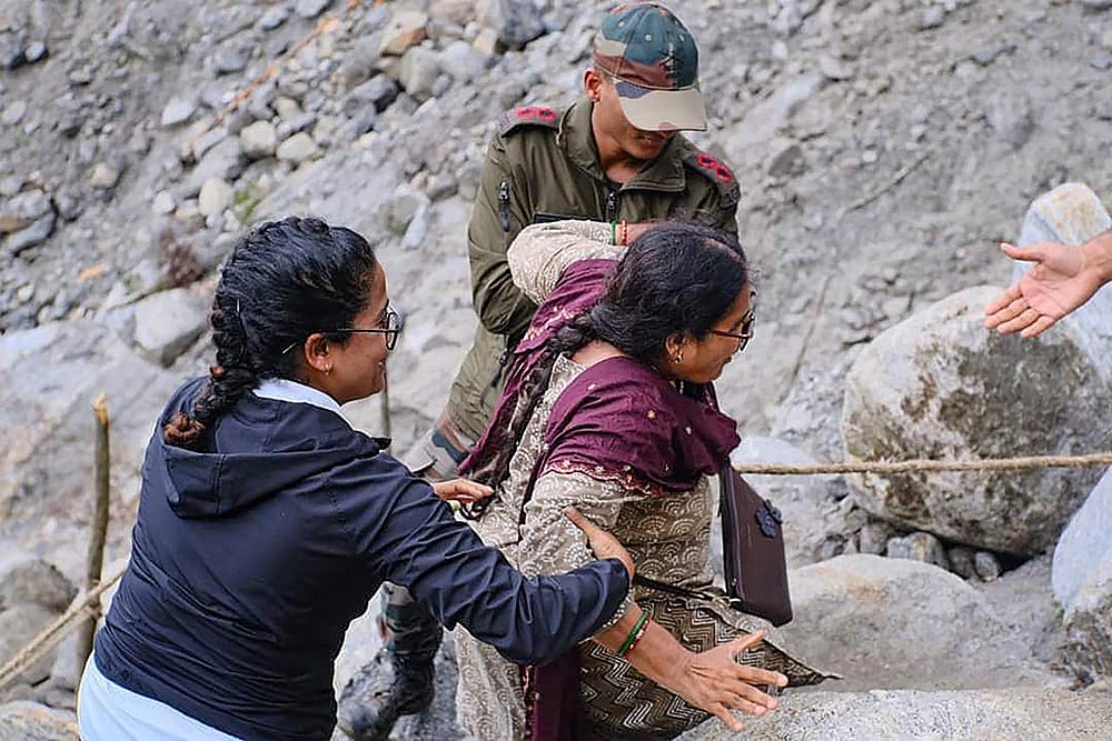 sikkim landslide rescue operation 2024 pics_3