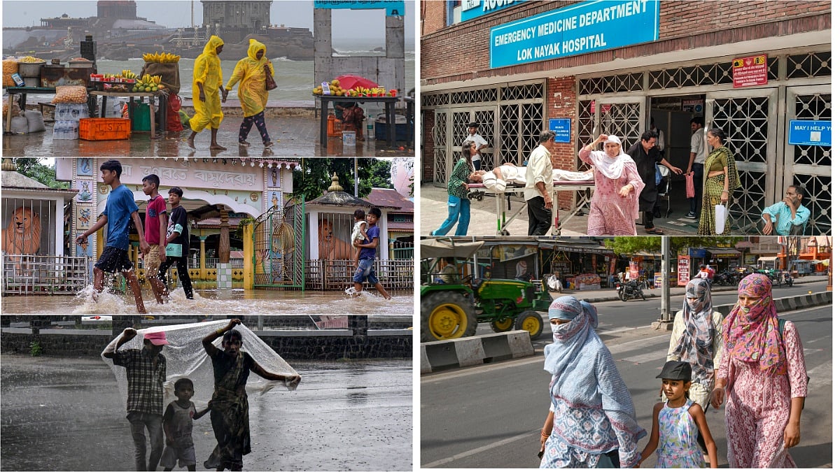 PTI : Heatwave and rainfall visuals from across India | 