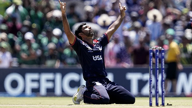 Saurabh Netravalkar, USA vs PAK, ICC T20 World Cup 2024, Texas. - AP/PTI