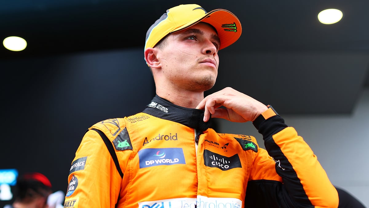 Lando Norris was second in Spain