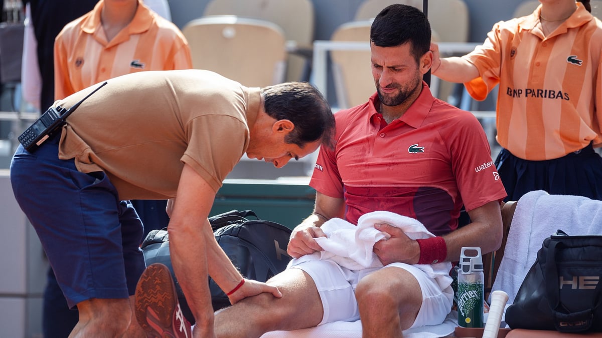 Novak Djokovic suffered the injury in a French Open win versus Francisco Cerundolo.