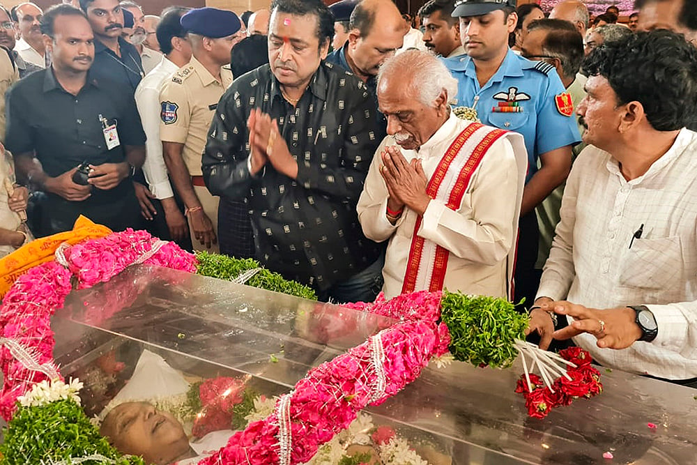 mortal remains of entrepreneur Ramoji Rao