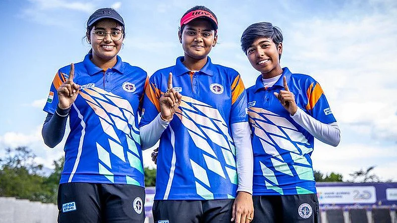 jyothi surekha vennam, aditi swami and parneet kaur X @India_AllSports