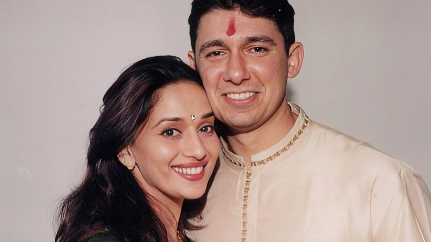 Instagram : Madhuri Dixit with her husband, Sriram Nene