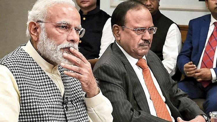 PM Modi and National Security Advisor Ajit Doval | - PTI
