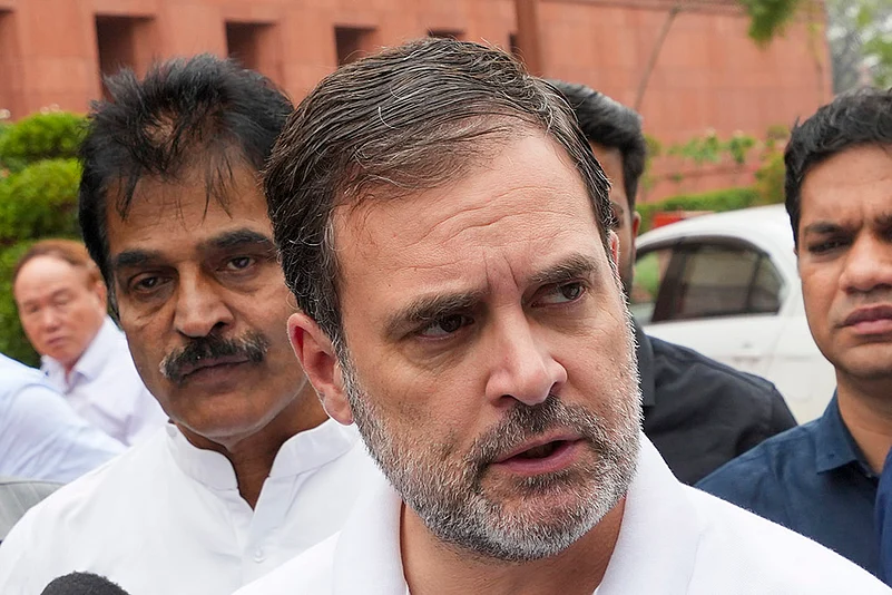 Leader of Opposition Rahul Gandhi at Parliament