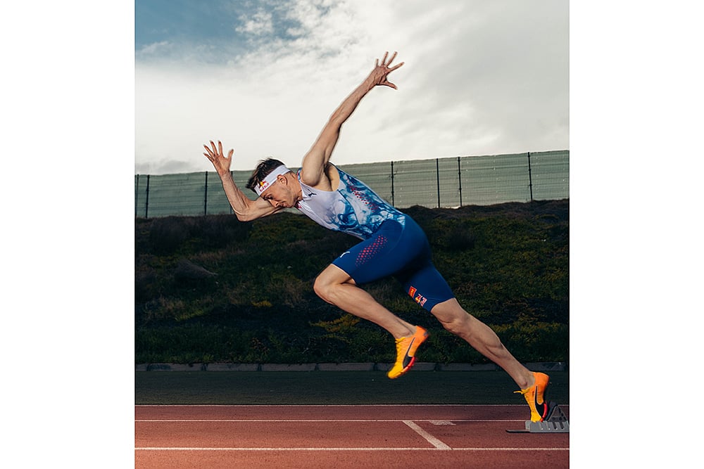 Karsten Warholm at training session in Tenerife