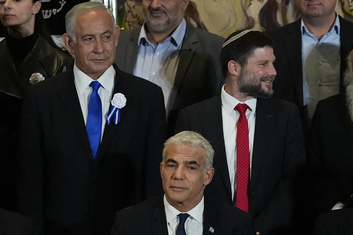 Israeli Prime Minister Benjamin Netanyahu and Finance Minister Bezalel Smotrich | - null
