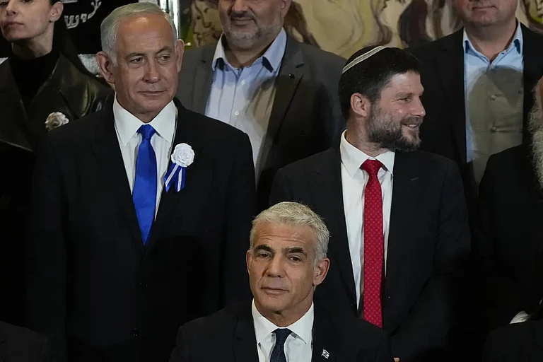 Israeli Prime Minister Benjamin Netanyahu and Finance Minister Bezalel Smotrich | - null