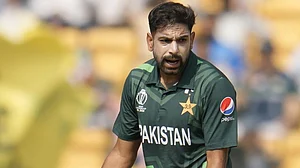 File/AP : Haris Rauf conceded 37 runs in match against USA.