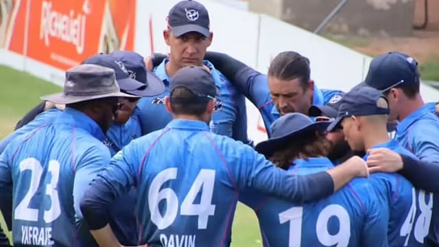 File : Namibia beat Oman in a Super Over thriller in their opening T20 World Cup 2024 match.