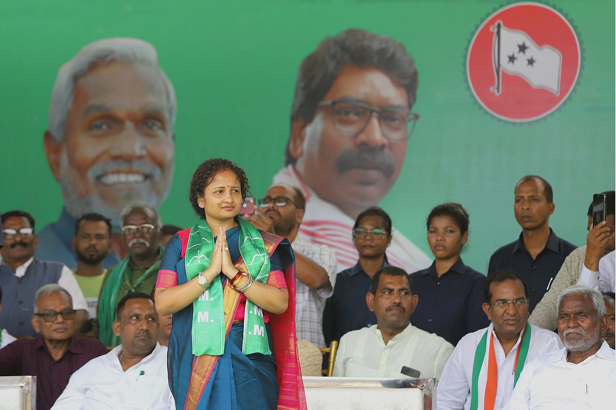 Kalpana Soren in the meeting at Bengabad in Jharkhand on May 15 - Suresh K Pandey