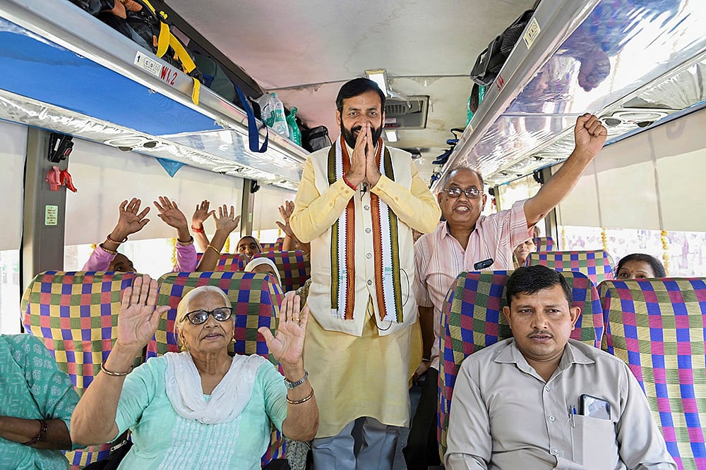 Ambala to Ayodhya bus under Mukhyamantri Teerth Yatra Yojana
