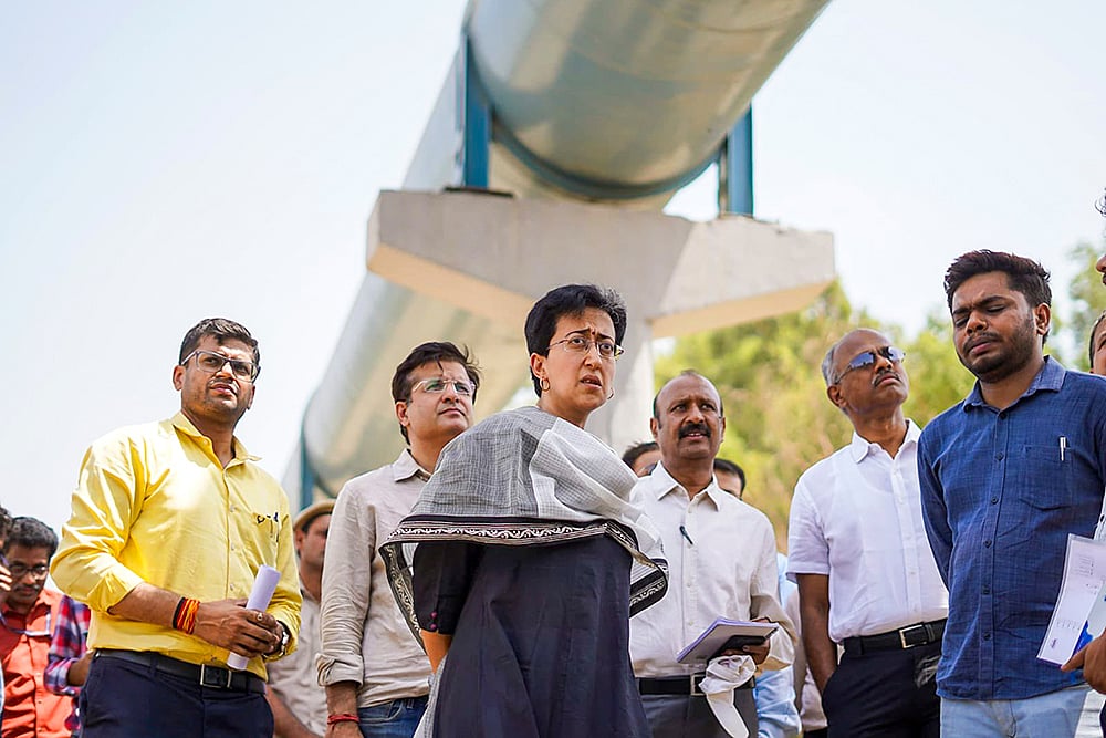 PTI : Delhi water crisis: Atishi conducts inspection
