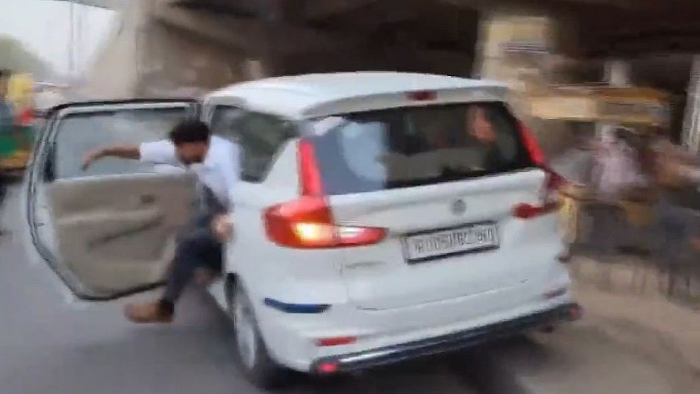 PTI Screengrab : Traffic Policeman Dragged By Speeding Car In Haryana |