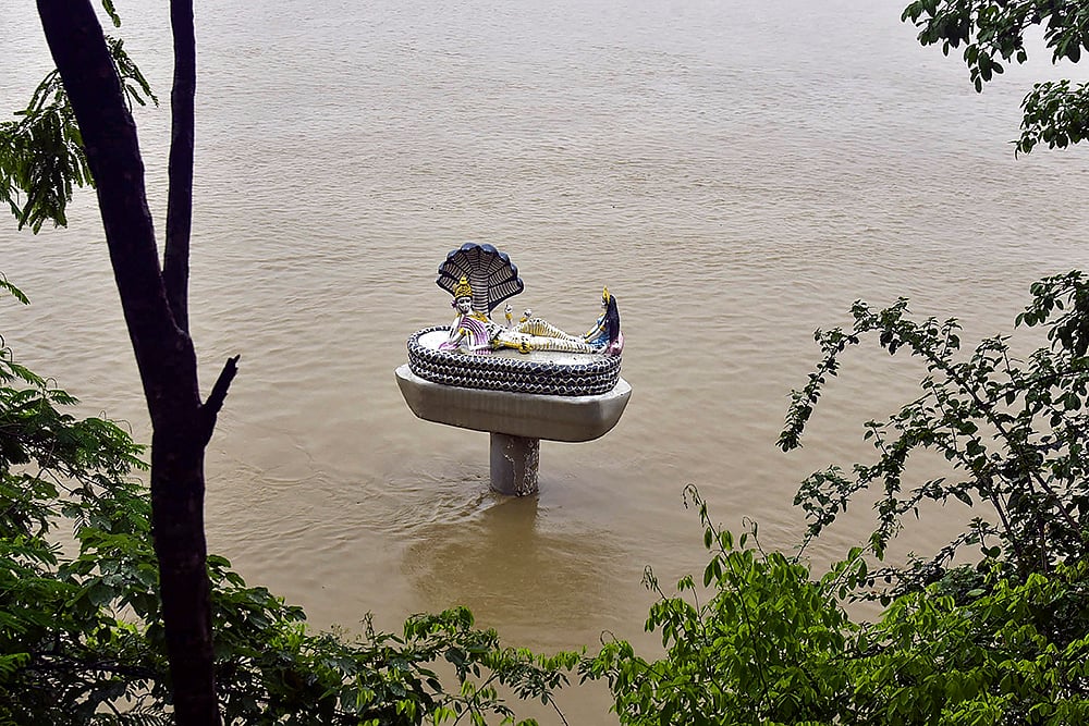 Flooded Brahmaputra river