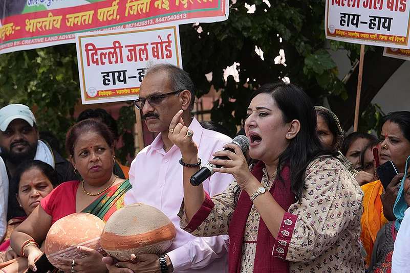 BJP protest over Delhi water crisis_7