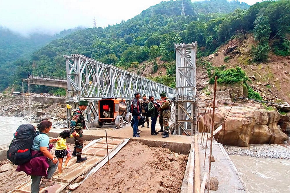 Sikkim landslide rescue operation
