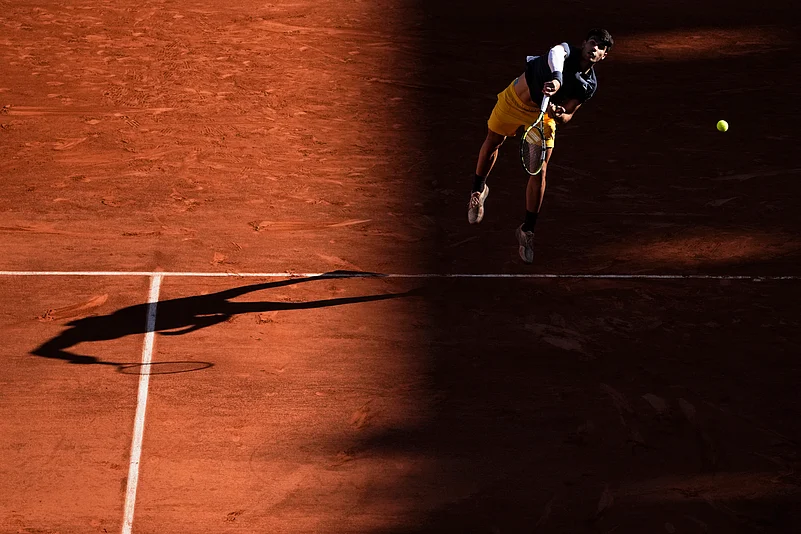 2024 French Open Tennis Semi-Final Carlos Alcaraz Photo_5