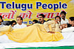 Chandrababu Naidu: A Neo-Liberal Mascot Photo: Getty Images : Eventful Journey: Naidu on a fast, protesting against the formation of Telangana on October 9, 2013