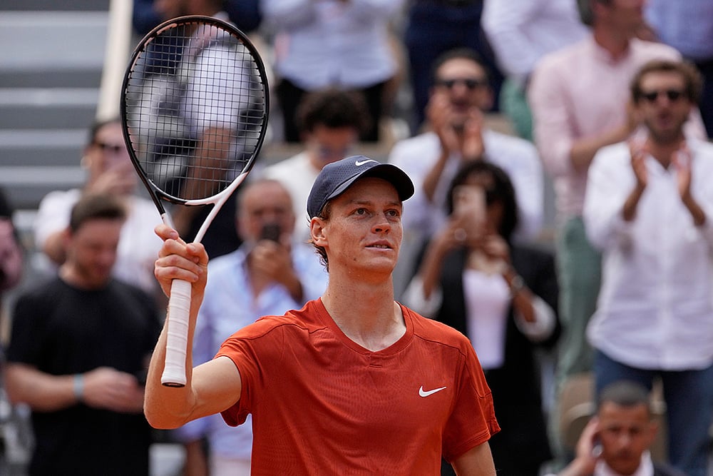 | Photo: AP/Thibault Camus : French Open tennis: Jannik Sinner vs Grigor Dimitrov