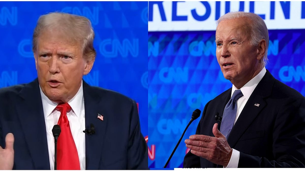 Donald Trump and Joe Biden during 2024 Presidential debate. - X