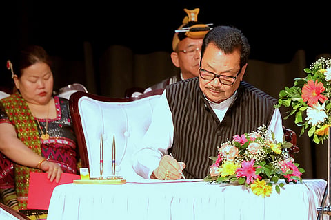 Chowna Mein takes oath as Arunachal Dy CM