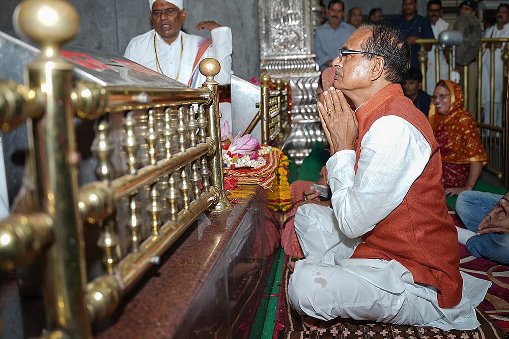 Shivraj Chouhan at Maa Bijasan Devi temple