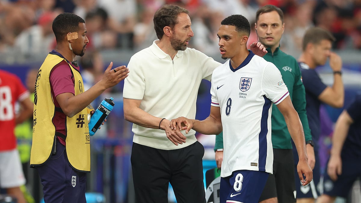 Gareth Southgate was criticised after England's draw with Denmark. - null