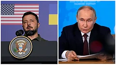 L: Ukranian President Volodymyr Zelenskyy | R: Russian President Vladimir Putin - | Photo: AP