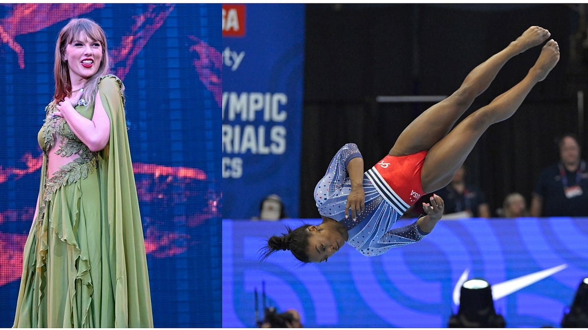 Getty images : Taylor Swift and Simone Biles