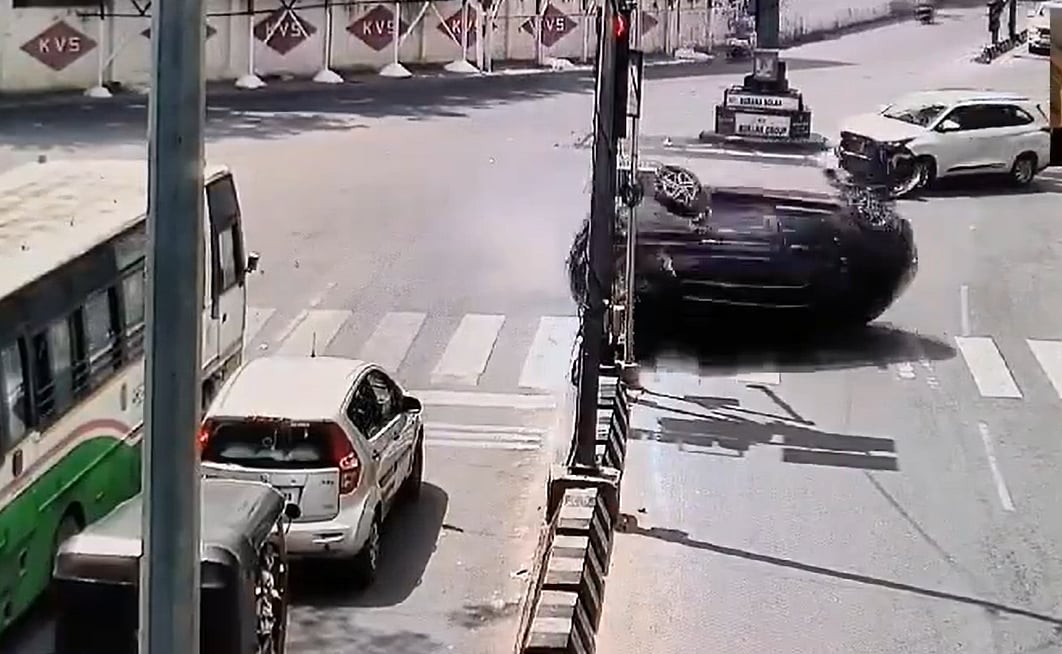 X/@jsuryareddy : Screengrab from the footage of the incident.