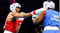 CWG 2026: Indian Boxing Team Rocked By Luggage Chaos Before Glasgow Opening Ceremony Photo: X/ @BFI_official : Jaismine Lamboria (left) beat Ana Marija Milisic of Switzerland at the World Olympic Boxing Qualifiesr.