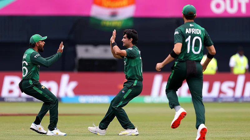 naseem shah celebrating X @T20WorldCup