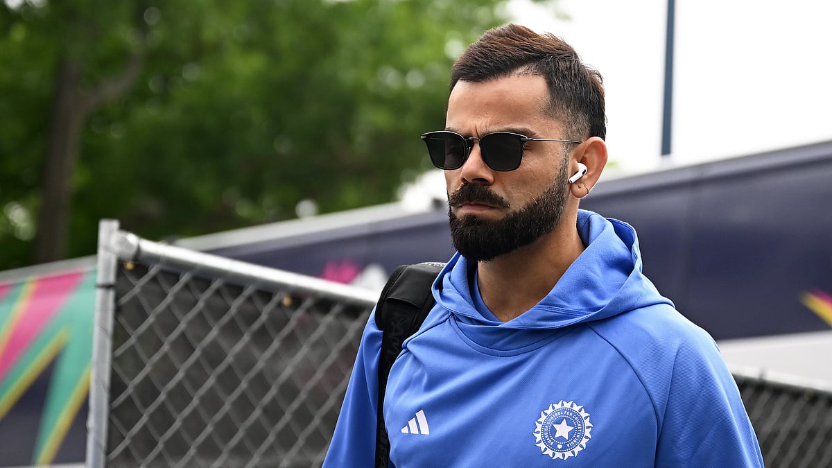 X/BCCI : Virat Kohli arrives at Nassau County International Cricket Stadium, New York.
