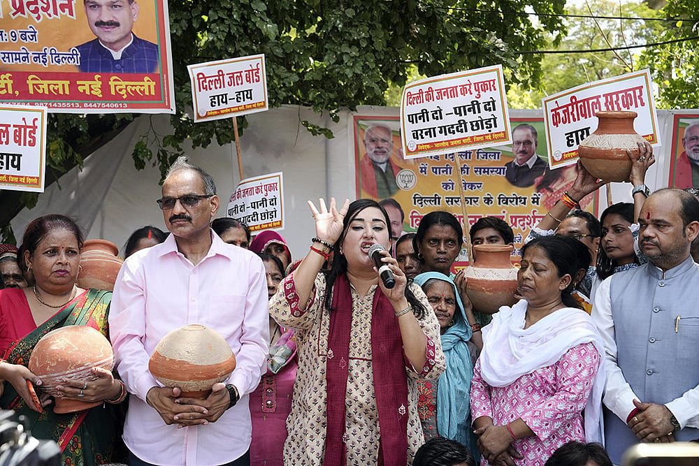 BJP protest over Delhi water crisis_4