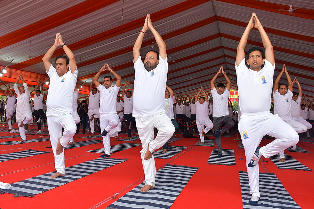 10th International Day of Yoga Day celebrations Photos_14