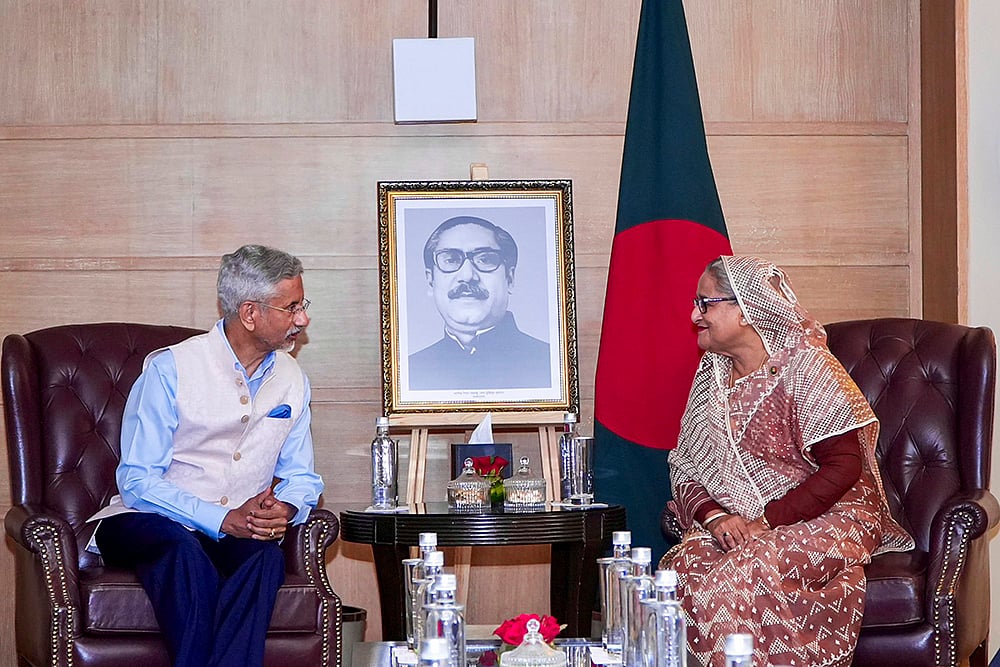 S. Jaishankar with Bangladesh PM Sheikh Hasina