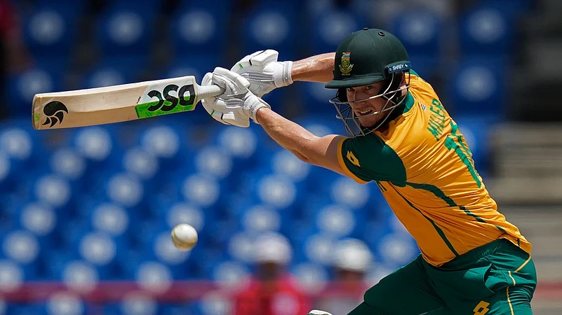 David Miller bats, South Africa vs England, ICC T20 World Cup 2024 Super Eight, AP photo