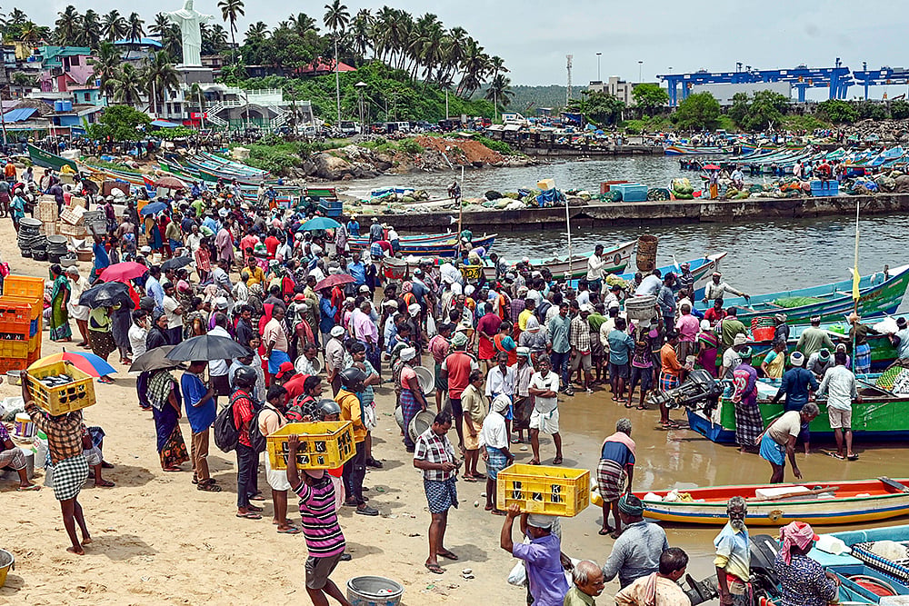 Vizhinjam fishing harbour in Thiruvananthapuram