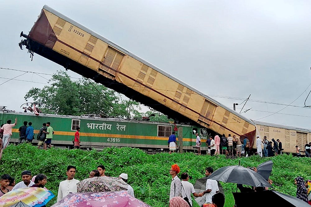 | Photo: PTI : Train accident in WB