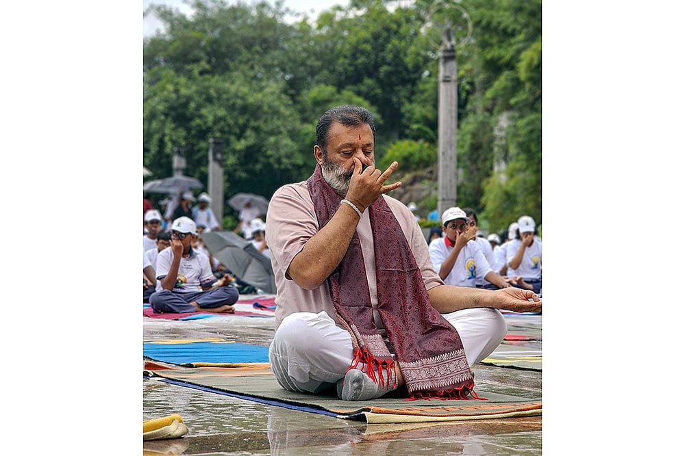 10th International Day of Yoga Day celebrations Photos_12
