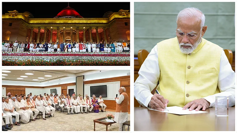Modi Signs First File Of 3.0 Govt ; Cabinet Portfolios To Be Revealed Soon - PTI
